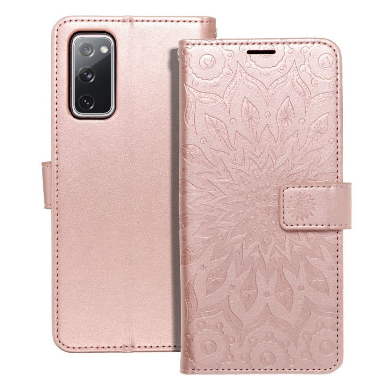 Samsung Galaxy S20 FE 5G Book Handytaschen MEZZO Book Mandala  Roségold