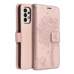 Samsung Galaxy A32 LTE Book Handytaschen MEZZO Book Baum  Roségold