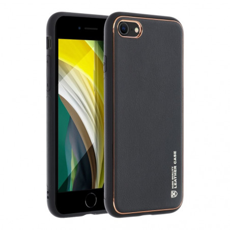 Apple iPhone 8 Hülle Leather Schwarz