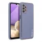 Samsung Galaxy A12 Hülle Leather Blau