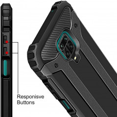 XIAOMI Redmi Note 9 Pro Gehärtete Abdeckung Armor Schwarz