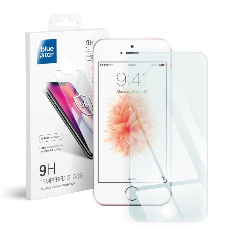 Apple iPhone SE Panzerglas Blue Star 9H Durchsichtbar