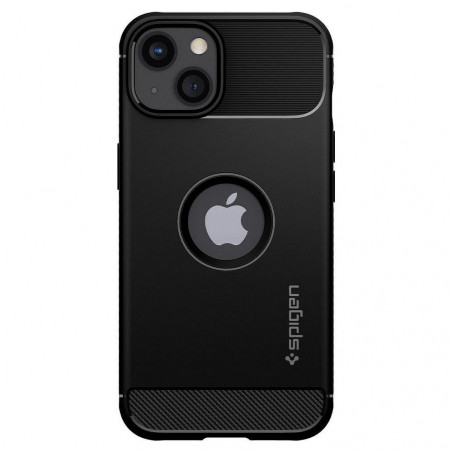 Apple iPhone 13 Hülle Spigen Armor Kohlenstoff-Faser, Elegant  Schwarz