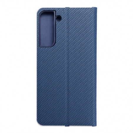 Samsung Galaxy S22 Plus Book Handytaschen LUNA Book Carbon Kohlenstoff-Faser, Elegant  Blau