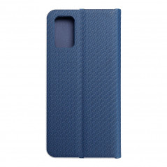 Samsung Galaxy A03 Book Handytaschen LUNA Book Carbon Kohlenstoff-Faser, Elegant  Blau