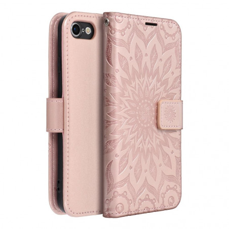 Apple iPhone 8 Book Handytaschen MEZZO Book Mandala  Roségold