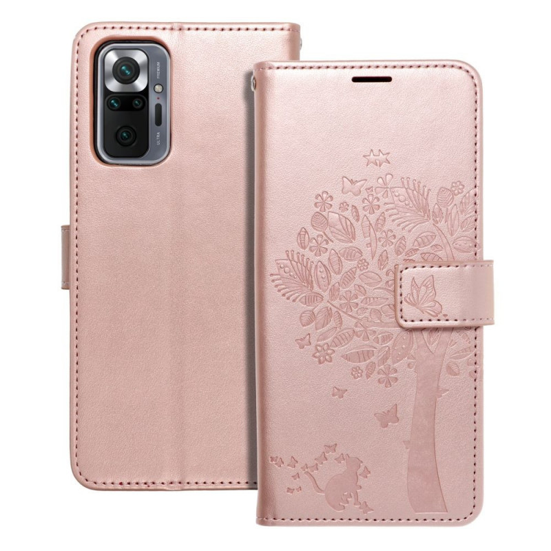 XIAOMI Redmi Note 10 Pro Max Book Handytaschen MEZZO Book Baum  Roségold