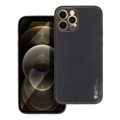 Apple iPhone 12 Pro Max Hülle Leather Schwarz