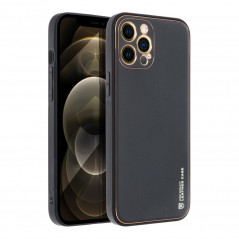 Apple iPhone 12 Pro Max Hülle Leather Schwarz