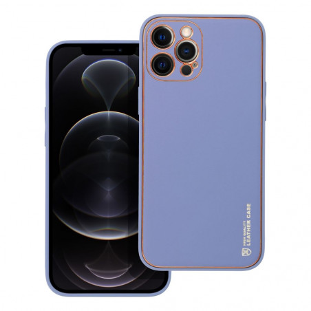 Apple iPhone 12 Pro Max Hülle Leather Blau