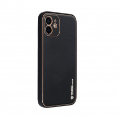 Apple iPhone 12 Hülle Leather Schwarz