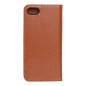 Apple iPhone SE 2022 5G Book Handytaschen Leather case SMART PRO Elegant  Braun