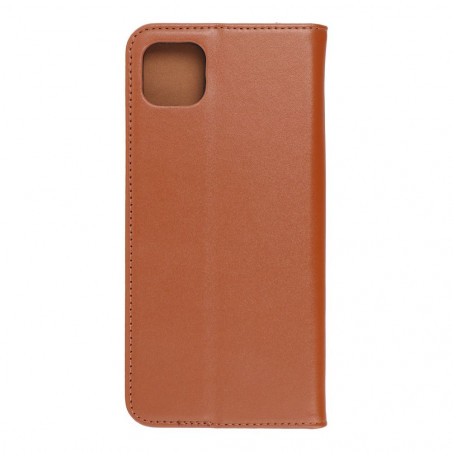 Samsung Galaxy A22 5G Book Handytaschen Leather case SMART PRO Elegant  Braun