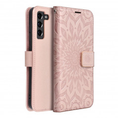 Samsung Galaxy S21 FE 5G Book Handytaschen MEZZO Book Mandala  Roségold