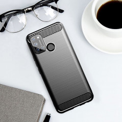 Oppo A53s Hülle Carbon Elegant  Schwarz