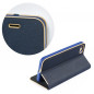 Apple iPhone SE 2022 5G Book Handytaschen LUNA Book Gold Elegant  Navy blau
