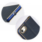 Apple iPhone SE 2022 5G Book Handytaschen LUNA Book Gold Elegant  Navy blau