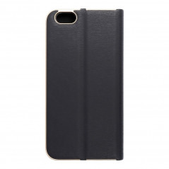 Apple iPhone 6 6S Book Handytaschen LUNA Book Gold Elegant  Schwarz