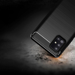 Samsung Galaxy A51 LTE Hülle Carbon Elegant  Schwarz