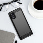 Samsung Galaxy A51 LTE Hülle Carbon Elegant  Schwarz