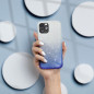 Apple iPhone SE 2020 Hülle Shining Transparent und blau