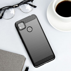 XIAOMI Redmi 9C NFC Hülle Carbon Elegant  Schwarz