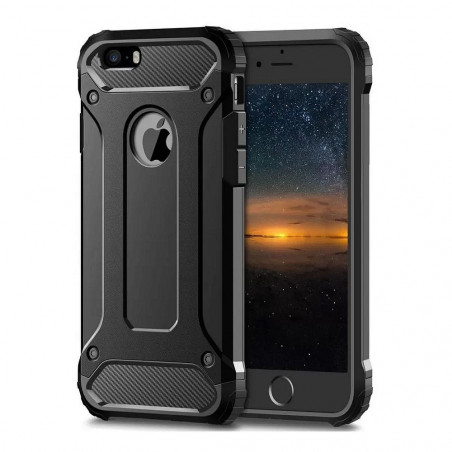 Apple iPhone SE Gehärtete Abdeckung Armor Schwarz