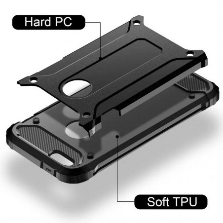 Apple iPhone 6 6S Gehärtete Abdeckung Armor Schwarz