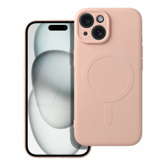 Apple iPhone 15 Hülle Silicone Mag Cover MagSAFE  Rosa