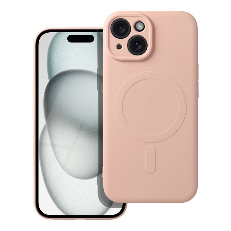 Apple iPhone 15 Hülle Silicone Mag Cover MagSAFE  Rosa