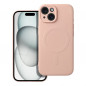 Apple iPhone 15 Hülle Silicone Mag Cover MagSAFE  Rosa