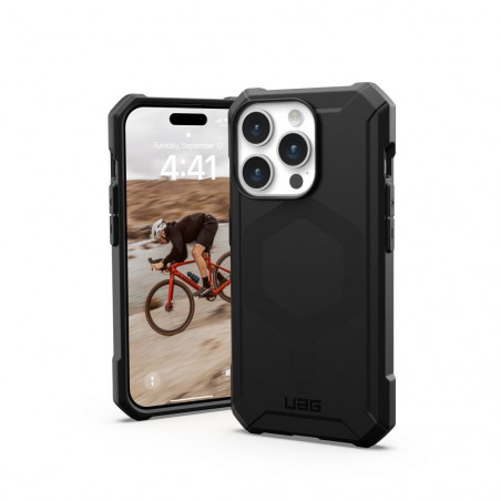 Apple iPhone 15 Pro Hülle Urban Armor Gear Essential Premium-Gehäuse  MagSAFE  Schwarz