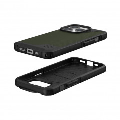 Apple iPhone 15 Pro Hülle Urban Armor Gear Metropolis LT Premium-Gehäuse  Kevlar-Oliv