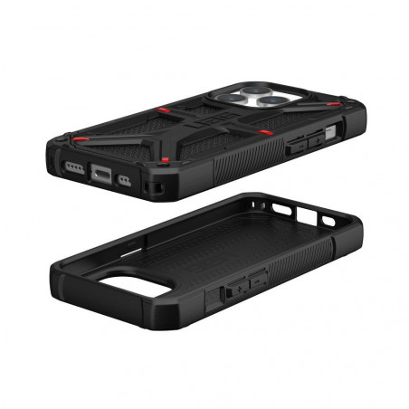 Apple iPhone 15 Pro Hülle Urban Armor Gear Monarch Premium-Gehäuse  MagSAFE   Kevlar Schwarz