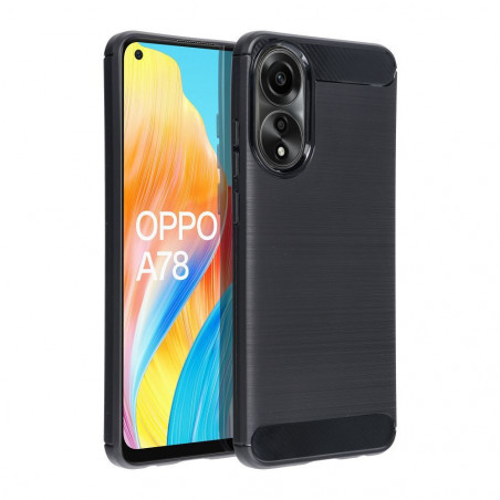 Oppo A78 4G Hülle Carbon Elegant  Schwarz