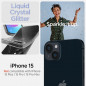 Apple iPhone 15 Hülle Spigen Liquid Crystal Kristallklar  Glitzerkristall