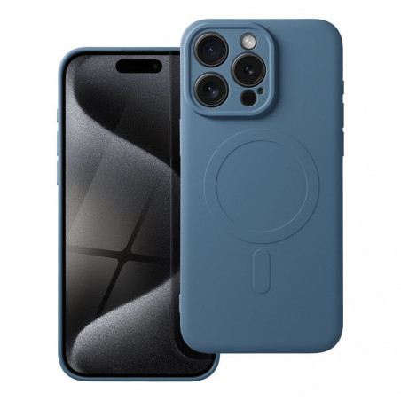 Apple iPhone 15 Pro Max Hülle Silicone Mag Cover MagSAFE  Blau