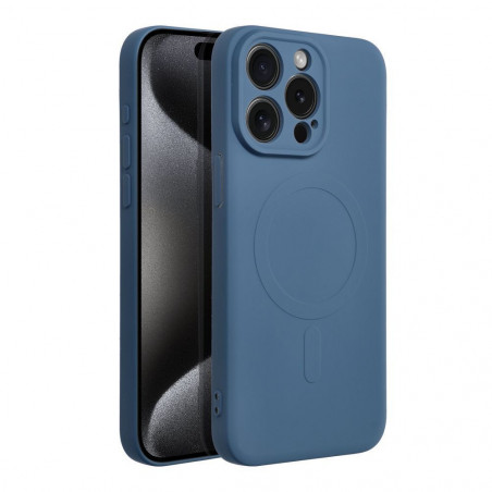 Apple iPhone 15 Pro Max Hülle Silicone Mag Cover MagSAFE  Blau