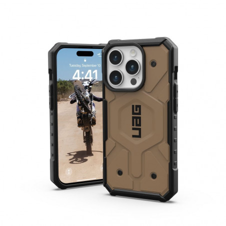 Apple iPhone 15 Pro Hülle Urban Armor Gear Pathfinder Premium-Gehäuse  MagSAFE  Dunkle Erde