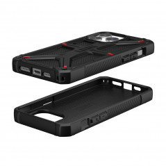 Apple iPhone 15 Pro Max Hülle Urban Armor Gear Monarch Premium-Gehäuse  MagSAFE   Kevlar Schwarz