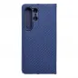 Samsung Galaxy S24 ULTRA Book Handytaschen LUNA Book Carbon Kohlenstoff-Faser, Elegant  Blau