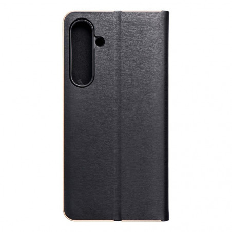 Samsung Galaxy S24 PLUS Book Handytaschen LUNA Book Gold Elegant  Schwarz