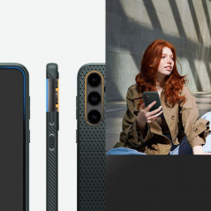 Samsung Galaxy S23 FE Hülle Spigen  Liquid Air Abgrundgrün