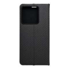 XIAOMI 13T Pro Book Handytaschen LUNA Book Carbon Kohlenstoff-Faser, Elegant  Schwarz