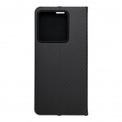XIAOMI 13T Pro Book Handytaschen LUNA Book Carbon Kohlenstoff-Faser, Elegant  Schwarz