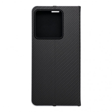 XIAOMI 13T Pro Book Handytaschen LUNA Book Carbon Kohlenstoff-Faser, Elegant  Schwarz