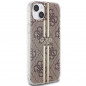Apple iPhone 15 Plus Hülle Guess 4G Gold Stripe Elegant  Braun