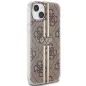 Apple iPhone 15 Plus Hülle Guess 4G Gold Stripe Elegant  Braun
