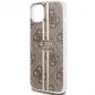 Apple iPhone 15 Plus Hülle Guess 4G Gold Stripe Elegant  Braun