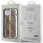 Apple iPhone 15 Plus Hülle Guess 4G Gold Stripe Elegant  Braun